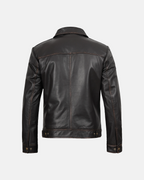Men's Dark Brown Rub Off Aged Finish Leather Jacket