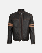 Men's Dark Brown Ruboff FNR Biker With Dual Strips